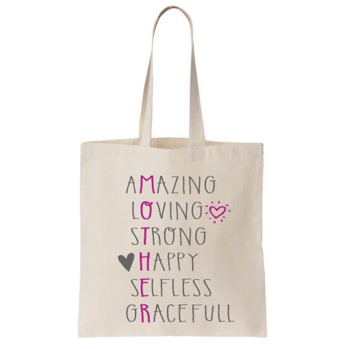 mothers day gift custom printed tote shopper for last minute online order